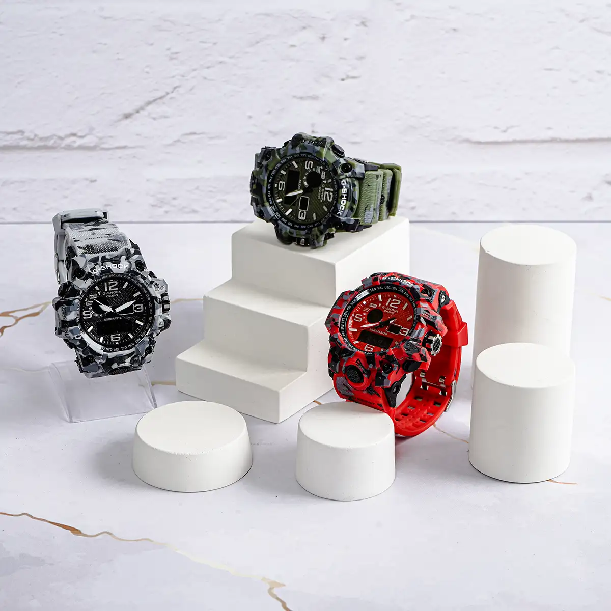 ساعت اسپرت G-SHOCK سه سنسوره طرح ارتشی طوسی Army