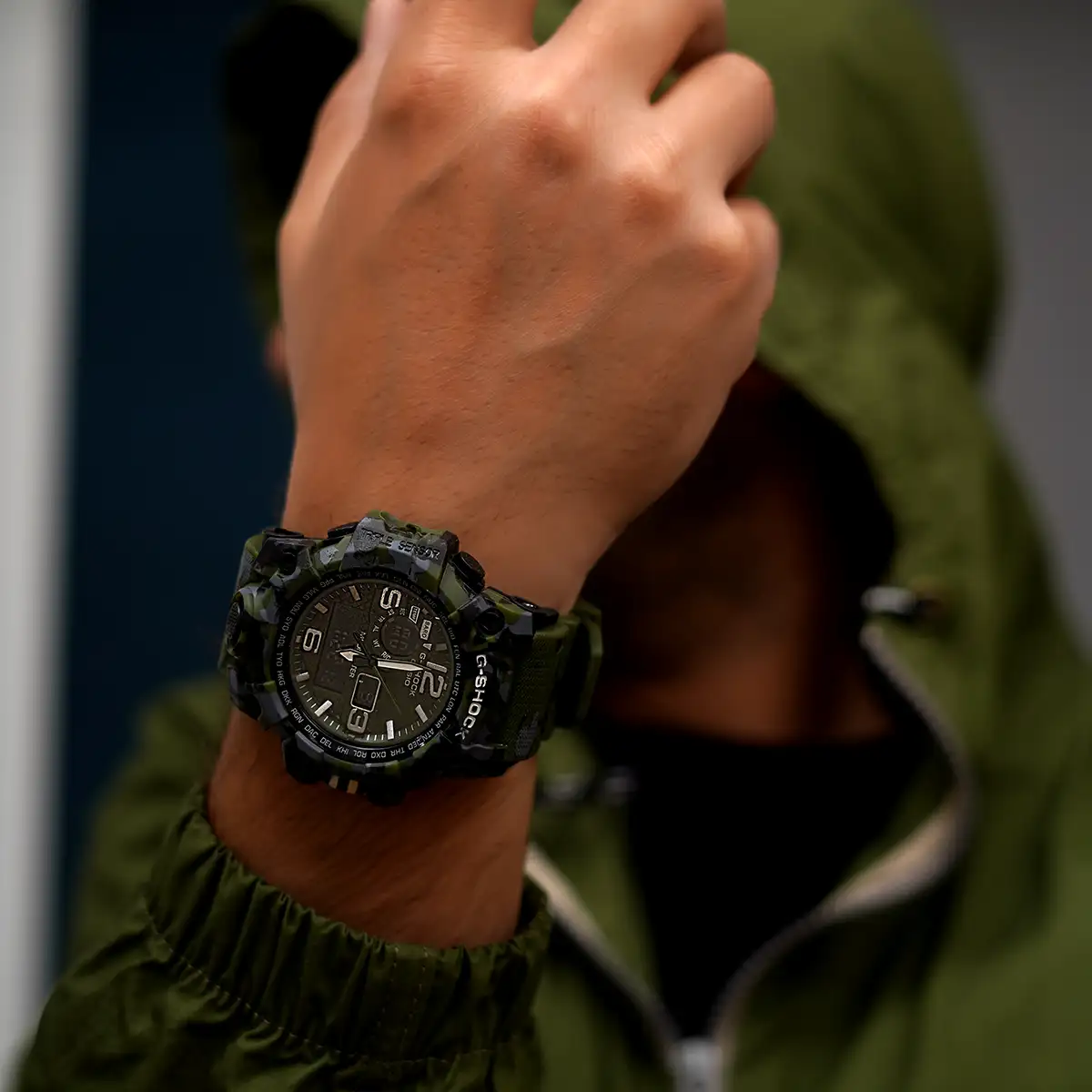 ساعت اسپرت G-SHOCK سه سنسوره طرح ارتشی سبز Army