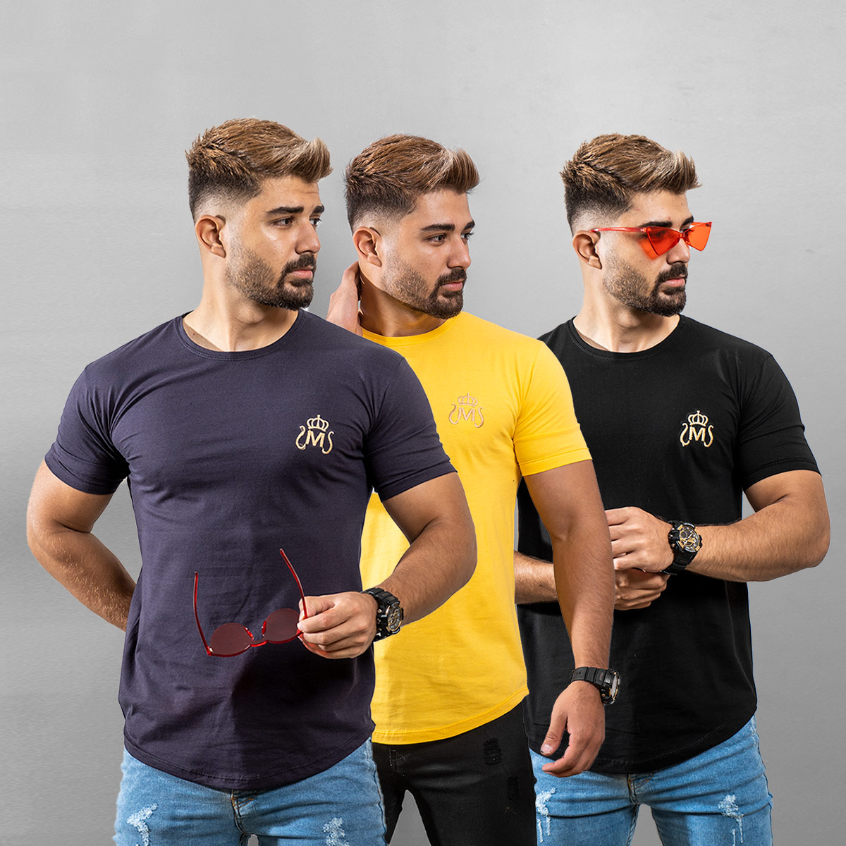 تیشرت مردانه نارنجی مدل Arat